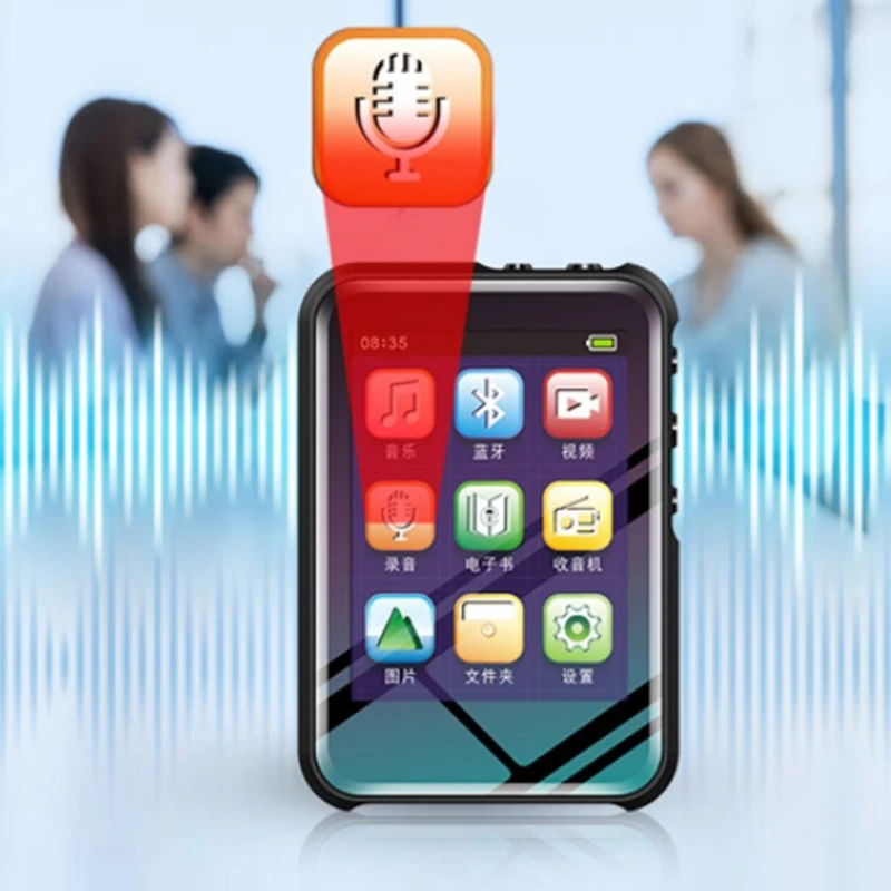 Мини ABS MP3-плеер встроенный 8G Bluetooth Hifi с динамиком полное нажатие на экран fm-радио Usb Flac аудио бег Walkman Спорт
