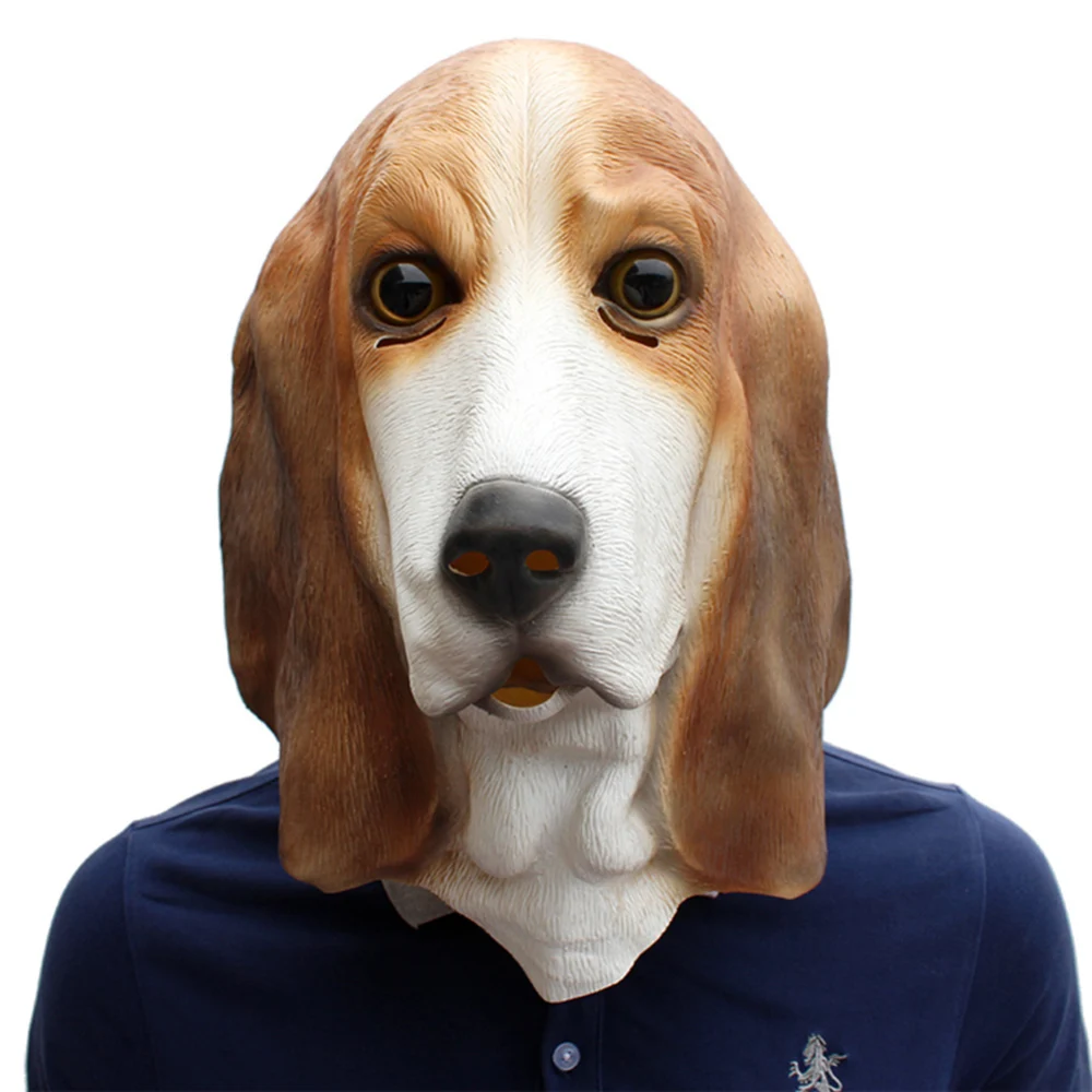 

Latex Dog Head Mask Halloween Party Animal Mask Animal Cosplay Costume Prop Festival Mask Decoration Easter Toys
