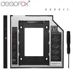 Deepfox Алюминий Универсальный Optibay 2nd HDD Caddy 12,7 мм SATA3.0 2,5 "SSD CD DVD к HDD корпус CD-ROM странно