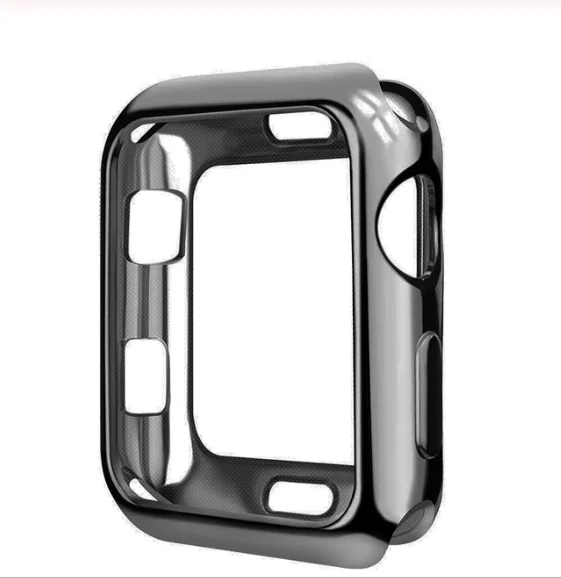 Чехол для Apple Watch 4, 1, 2, 3, 38 мм, 42 мм, с покрытием, защитный, 6 цветов, Tpu, тонкий, мягкий, для iwatch Series 4, 3, 2, 1, 40 мм, 44 мм - Цвет: Шлифованный сланец