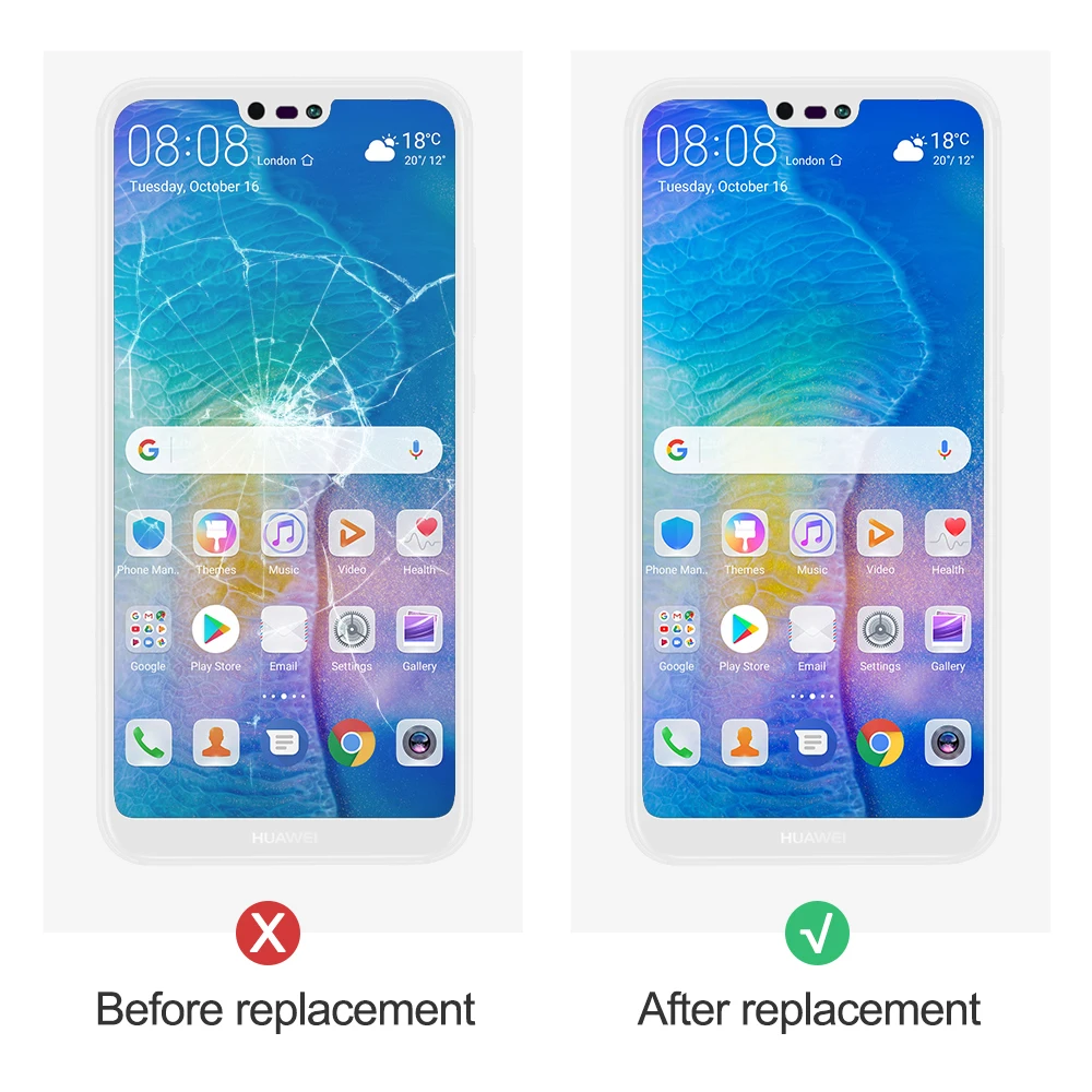Тест черный/белый 5,84 ''lcd для huawei P20 Lite дисплей кодирующий преобразователь сенсорного экрана в сборе для Nova 3E запасные части