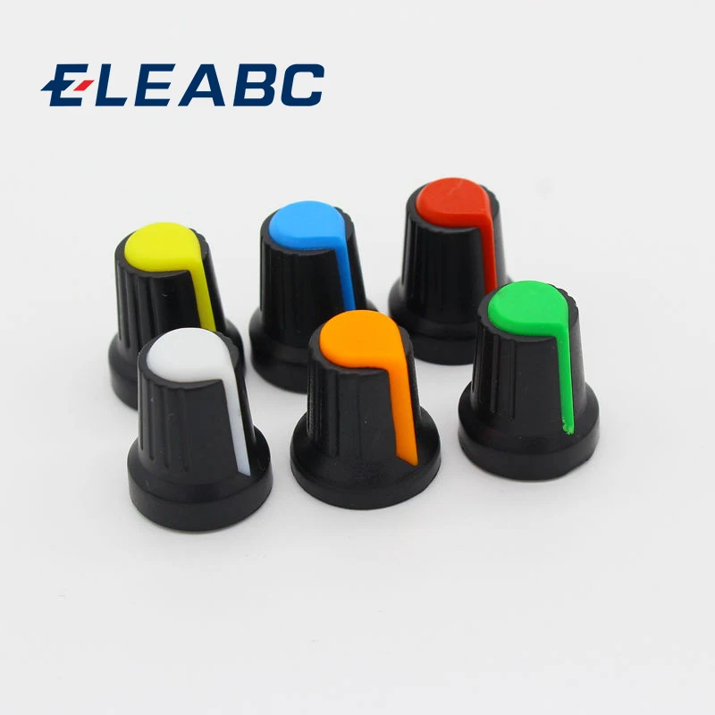 Potentiometer Knob Cap 12pcs Potentiometer knob switch cap (peach heart button A variety of colors) diameter 6 mm diameter 15 mm * 17 high