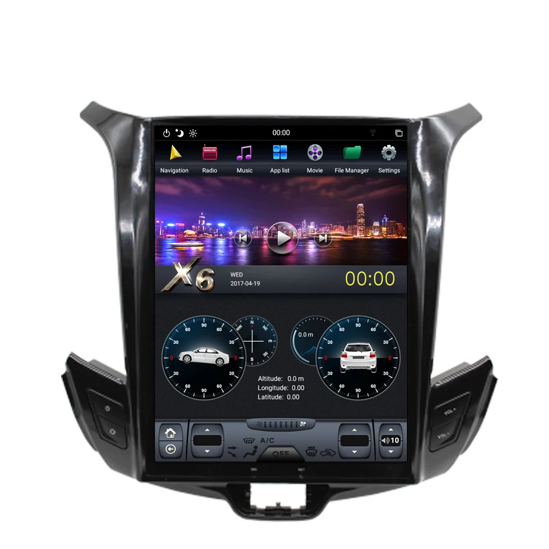 NAVITOPIA 10.4inch 4G+64GB Tesla Style Vertical Screen Android 8.1 Car DVD GPS Navigation for Chevrolet Cruze