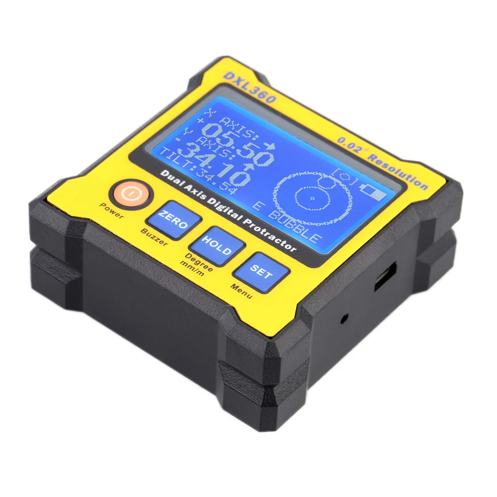 

Dual- Axis Digital Display DXL360 100-240V High-precision Angle Protractor Dual-axis Digital Display With SVRS232 USB Adapter