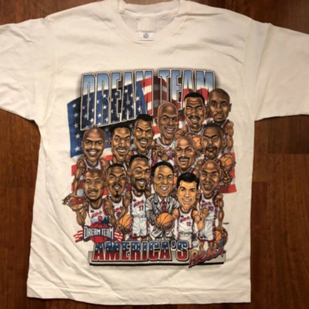 Saca la aseguranza volumen Solicitud Camiseta de baloncesto Vintage Dream Team USA, todas las tallas|Camisetas|  - AliExpress