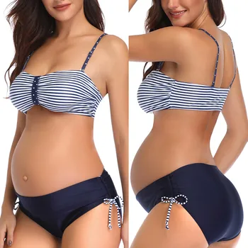 

Maternity Tankinis Women Printed Flower Bikinis Swimsuit Beachwear Pregnant Suit одежда для беременных pregnancy clothes#G30