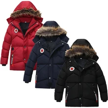 Зимнее пальто для мальчиков; детская теплая Модная куртка; детская верхняя одежда с капюшоном; пальто; зимняя одежда для маленьких мальчиков; От 2 до 5 лет