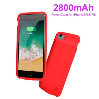 バッテリ充電器ケース 7 8 バッテリーケース 2800 mah 電源銀行充電ケース充電器超スリム外部バック
