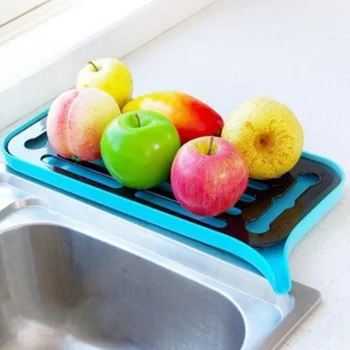 

Plastic Drain Dish Rack Kitchen Multi-Function Double-Layer Drain Tray Fruit Storage Rack Drain Water Rack