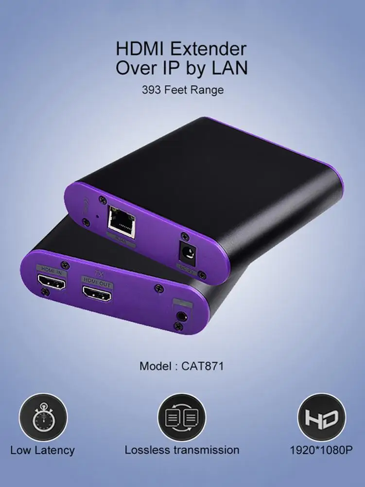 1080P HDMI приемник 60 Гц HDMI передатчик Ethernet расширитель для ОС Windows, Linux и android-систем 3D EDID Dobly DTS