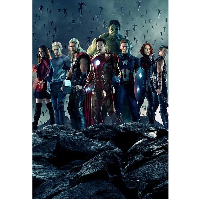 DAWNKNOW Marvel фон для фотосъемки детей Мстители мультфильм фотосессия настроить фон для фотостудии lv390