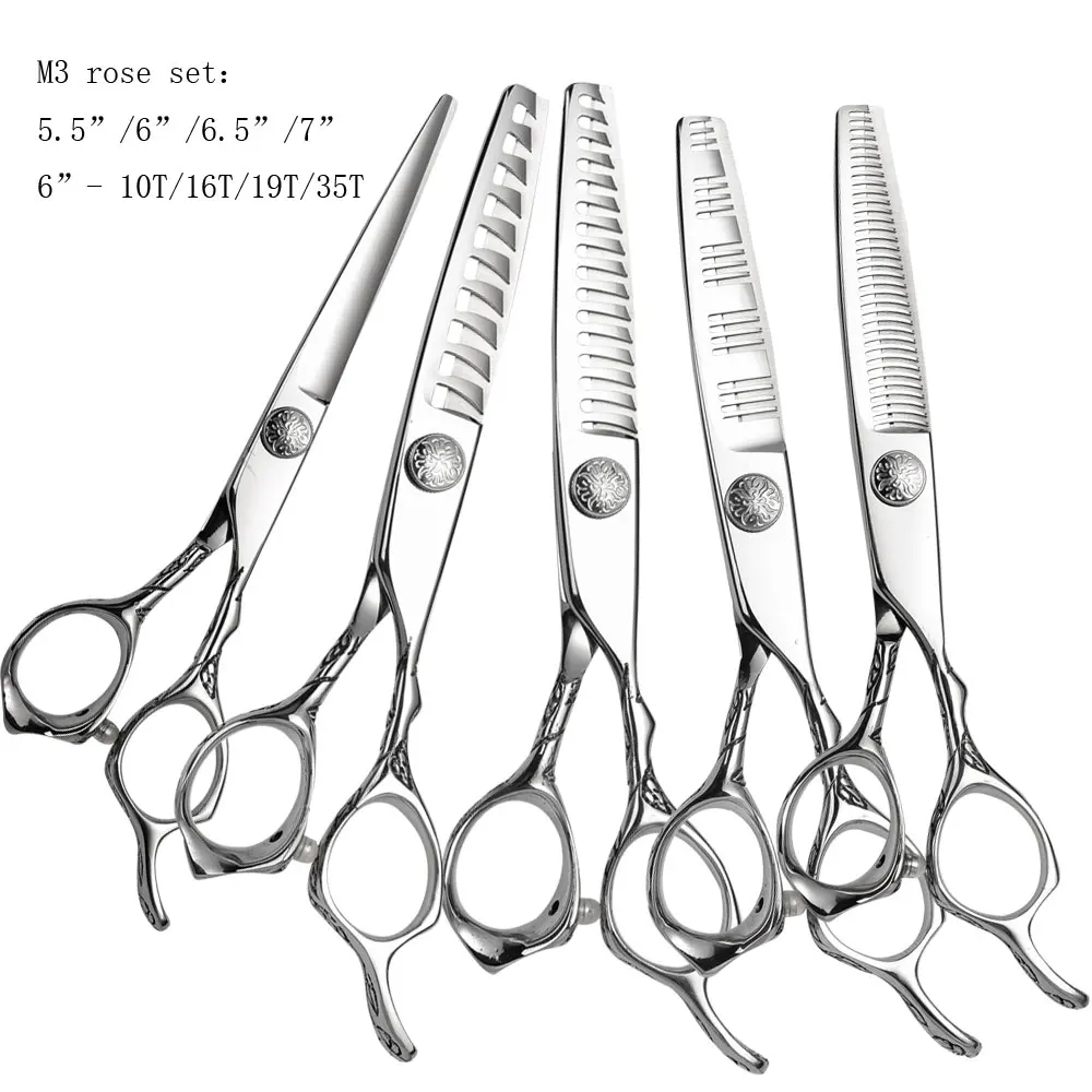

5.5"/6"/6.5"/7" excellent quality professional hairdressing barber hair scissors shears Japanese 440C for styling tools