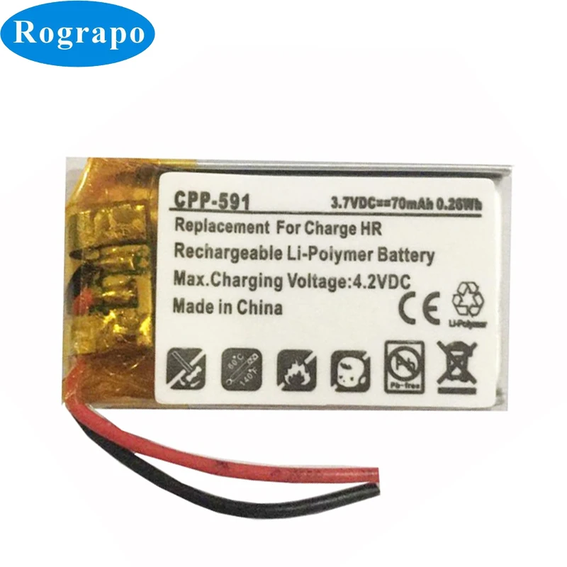 Nuova Batteria Di Ricambio Ai Polimeri Di Litio Da 70Mah Per Batterie Fitbit Charge Hr Muslimah