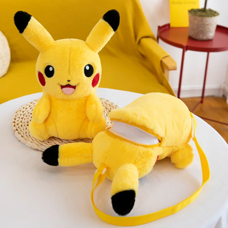 Pokemon Pikachu Creative Net Red Plush Small Bag Cartoon Zaino Cute Super Cute Girl Heart Gift Regalo Di Compleanno Regalo Di Natale