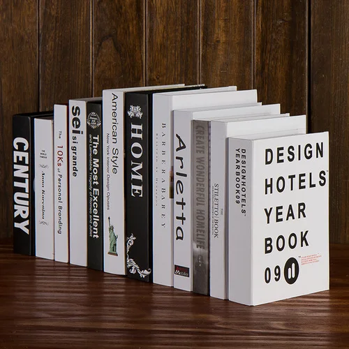 12 books 12-200 креативное моделирование украшения реквизит современные поддельные книги Имитационные книги Гостиная ТВ шкаф книги аксессуары для мебели - Цвет: 12 books