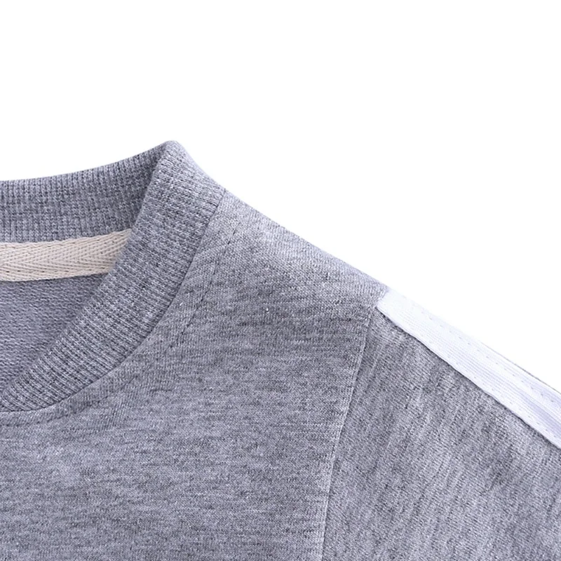 Осенний свитер в полоску с длинными рукавами для маленьких мальчиков и девочек, пальто + штаны, костюм с брюками, новый комплект