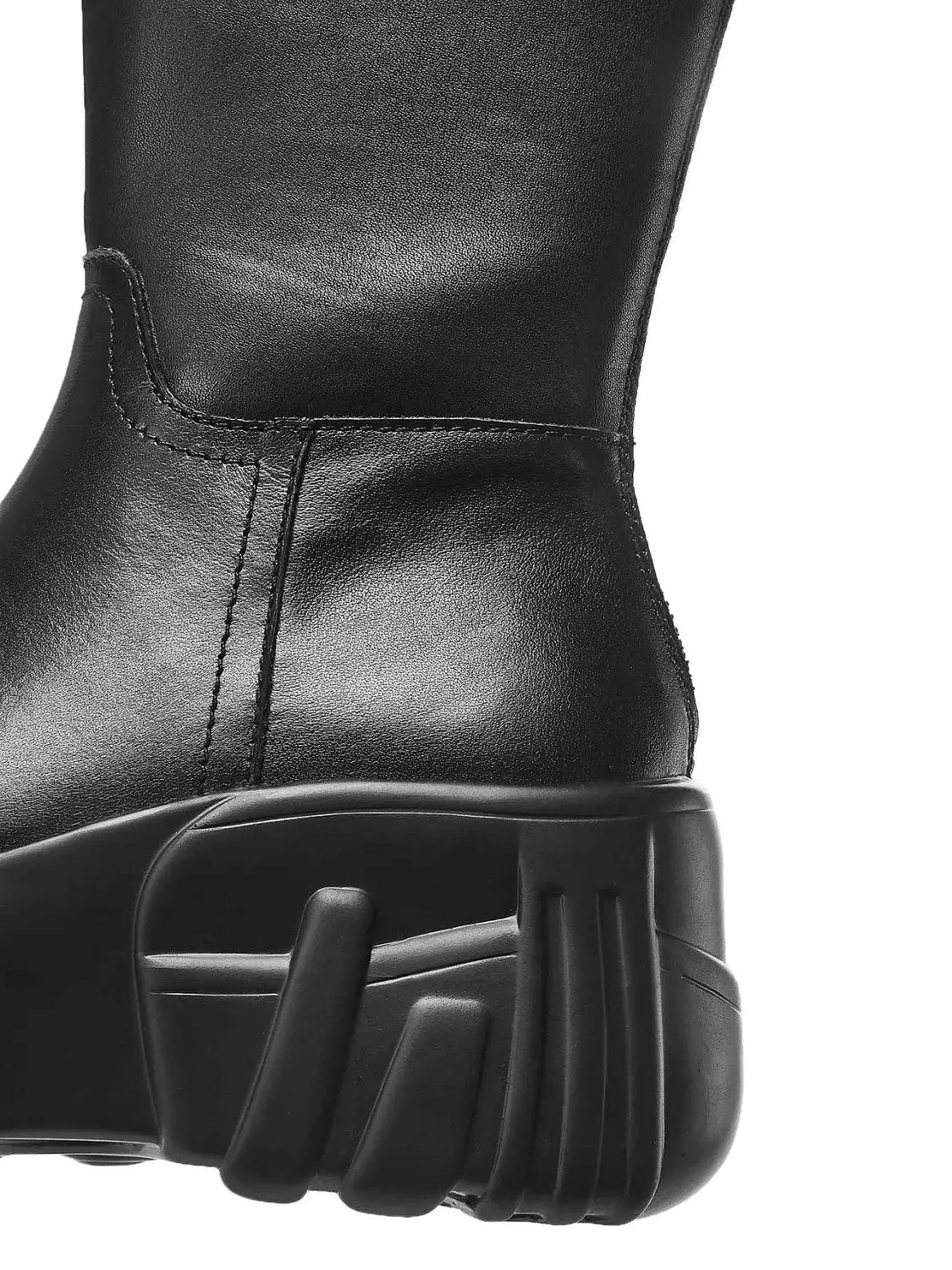 New winter high knight boots women's riding boots genuine leather keep warm zipper thick bottom knee-high boots zapatos mujer