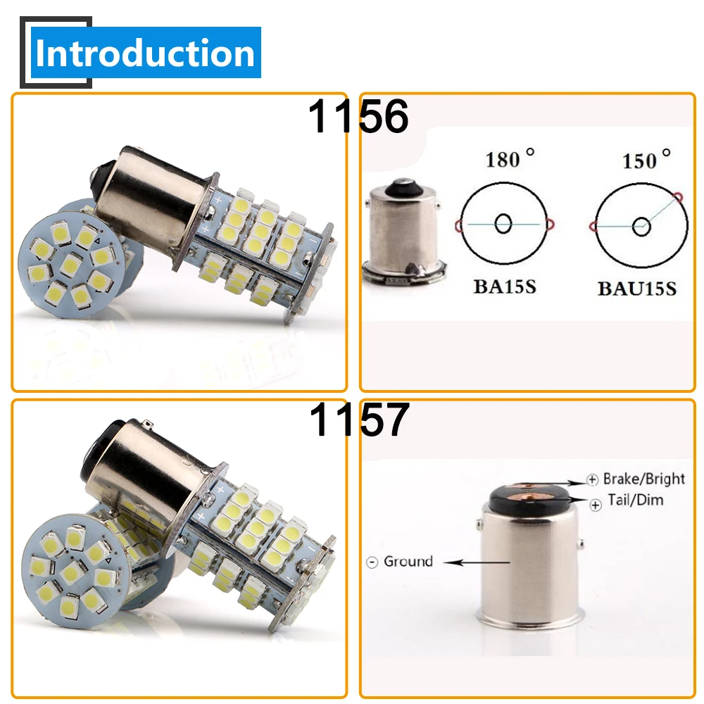 10 шт. 24 В Белый 1210 45 SMD светодиодный лампы 1156 BA15S 1157 BAY15D указатель поворота тормозной светильник фары заднего хода объектив 270LM для автомобиля