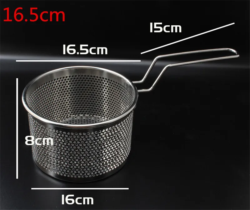 304 нержавеющая сталь жарки жареная корзина фильтр для сковороды еда дуршлаг