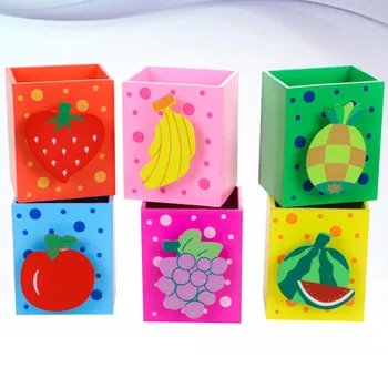 

6pcs Pencil Cups Desktop Fruit Design Organizer Pencil Cups Pen Holder Container Pencil Holder for Home Desk
