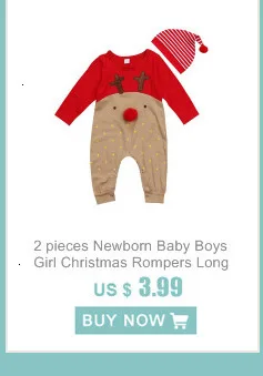 3pcs Christmas Newborn Baby Boys Girls Clothing Santa Print Sweater+ Pants+ Hat Pajama Outfits Children Xmas costumes