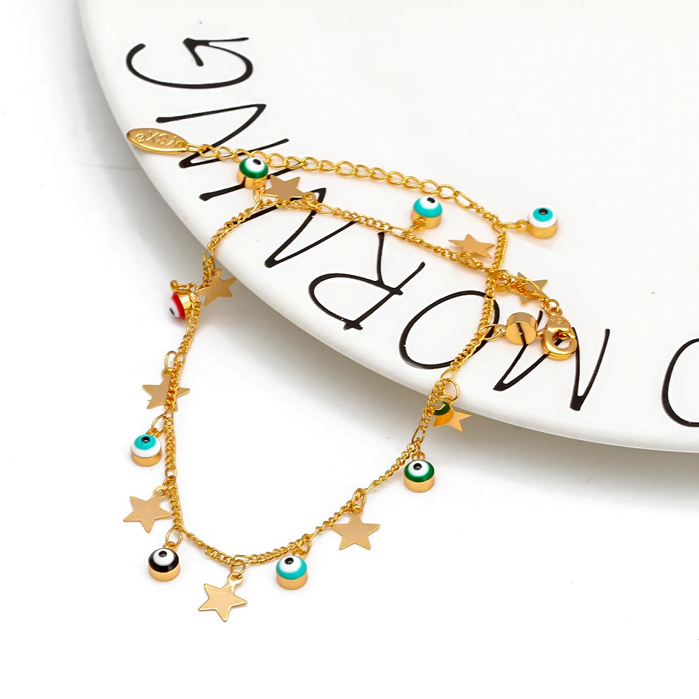 MEIBEADS Богемия сглаз Подвески со звездами лодыжки для женщин Pulseras Tobilleras Mujer Кулон ножной браслет ювелирные изделия подарок