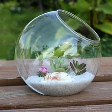 Прозрачная стеклянная ваза прозрачный Декор для дома бутылка 15 см Террариум стол свадебные круглые