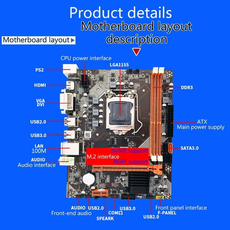 B75-M2 LGA1155  M-ATX     ׷ ī VGA