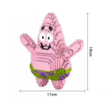 

hot Lepining creators classic cartoon america picture SpongeBob Patrick Star mini micro diamond building blocks bricks toys gift