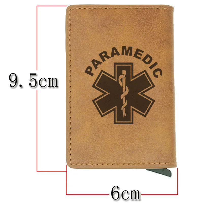 Новинка, классический EMT медицинский Rfid держатель для карт, мужские и женские кошельки, Ретро стиль, короткий кошелек, кожаный тонкий кошелек, мини кошелек, подарки