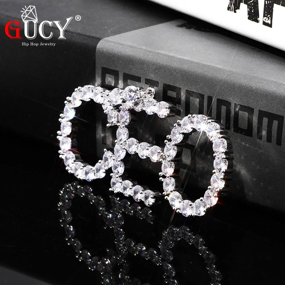 

GUCY A-Z Custom Name Tennis Chain Letters Necklaces & Pendant Charm Men's Zircon Hip Hop Jewelry With Gold Silver Tennis Chain