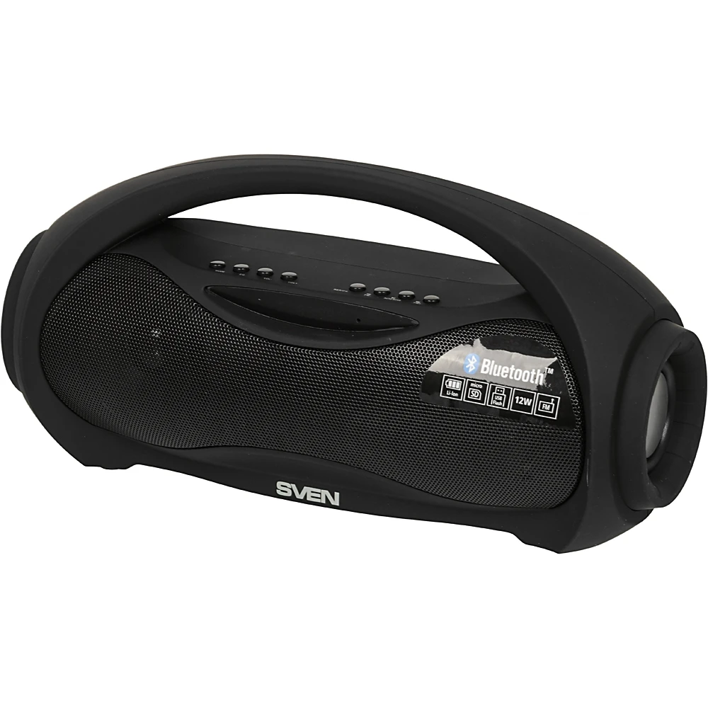 Колонка порт. Sven PS-420 черный 12W 2.0 BT 10м 1800mAh