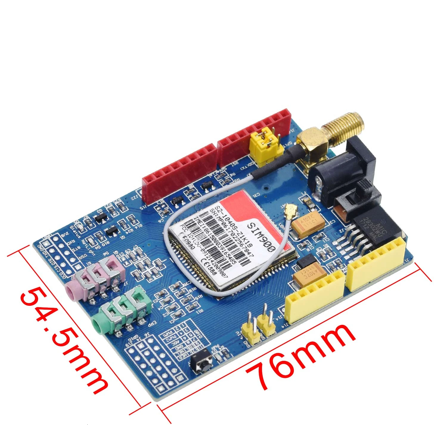 SIM900 850/900/1800/1900 МГц GPRS/GSM модуль макетной платы комплект для Arduino