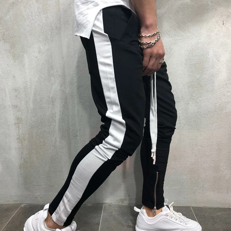 Мода 2019 г. новый уличная Спортивные брюки для мужчин повседневная спортивная одежда брюки для девочек черный, белый цвет для мужчин Хип Хоп