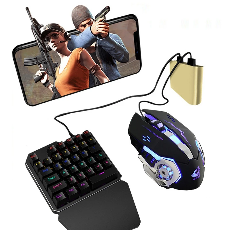  D6 Mobile Gamepad Controller Bluetooth Keyboard Mouse Converter for Android IOS System Game Control