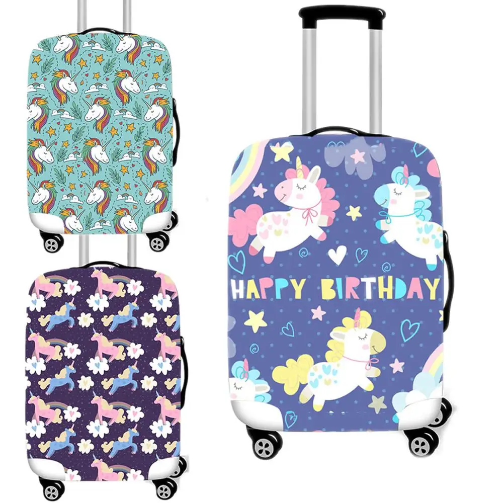 

Cartoon Unicorn Luggage Case Protective Cover Waterproof Thicken Elastic Suitcase Case Apply 18 - 32 Inch XL Travel Accessories