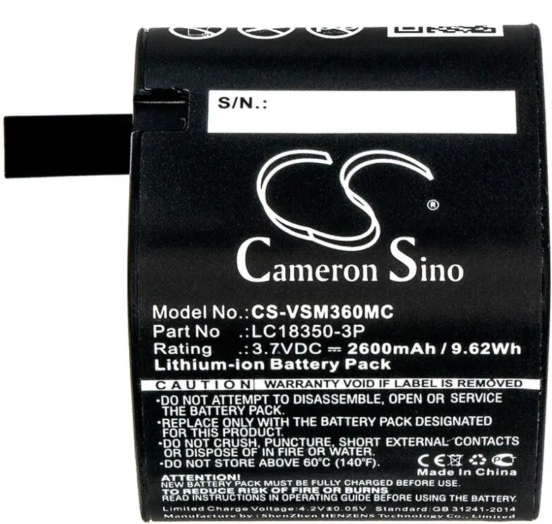 Cameron sino 2600mah аккумулятор для панорамного V.360 HD V.360 ° HD LC18350-3P для VSN MOBIL V.360 HD V.360 ° LC18350-3P Аккумулятор для камеры