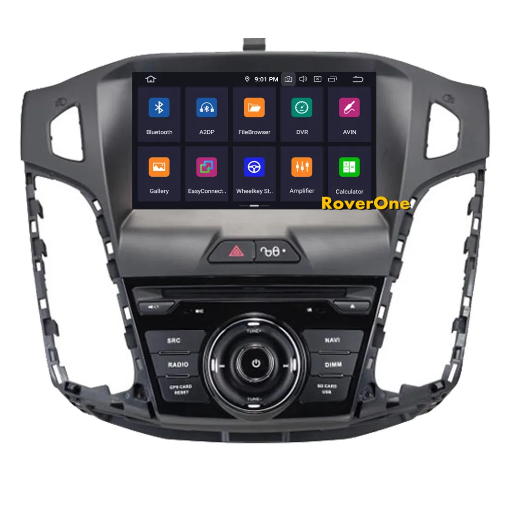 Автомагнитола RoverOne DVD gps для Ford Focus 3 2012 2013 Android 9,0 Восьмиядерный сенсорный экран мультимедийный плеер головное устройство