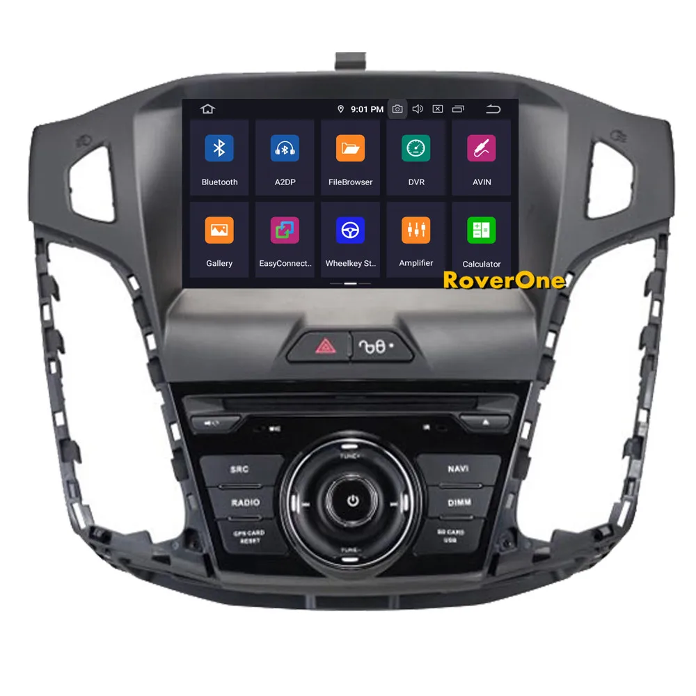 Clearance RoverOne Car Radio DVD GPS For Ford For Focus 3 2012 2013 2014 Android 9.0 Octa Core Touchscreen Multimedia Player Head Unit 7
