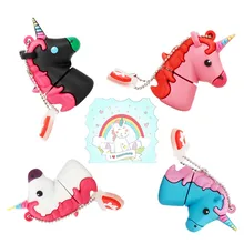 Новинка, usb флеш-накопитель с рисунком единорога, 128 ГБ, usb 2,0, 4 ГБ, 8 ГБ, флешка, 16 ГБ, флешка, 32 ГБ, 64 ГБ, Милая Белая лошадь, лучший подарок