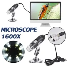 200 Вт пикселей 1600X USB цифровой микроскоп Microscopio 8 Светодиодный интерфейс эндоскопа Лупа для Windows Android телефонов Лупа
