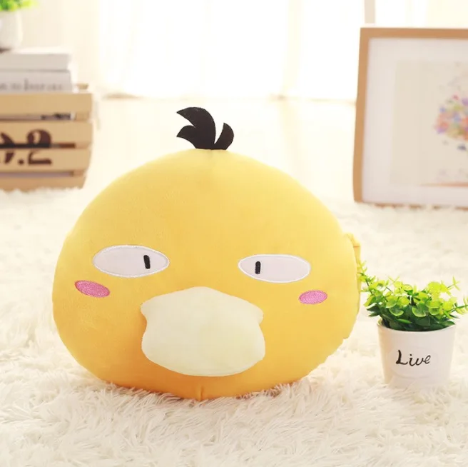 33 см Плюшевые Snorlax мягкие подушки Psyduck Jigglypuff мягкие новые милые положительный энергии хорошее качество Хэллоуин Рождественский подарок детские игрушки - Цвет: Синий