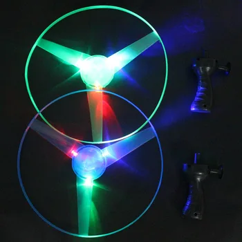 

Children Hand Supply of Goods Drawstring UFO Night Market Toy Shining Stall Outdoor Unisex Flash Flying Fairy Plastic