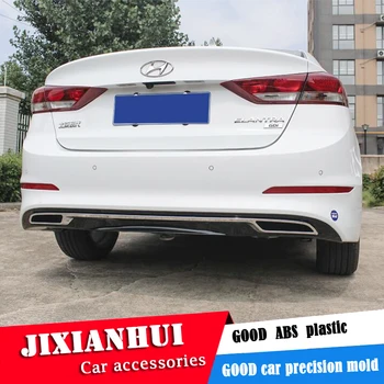 

For Hyundai ELANTRA Body kit spoiler 2016-2018 For ELANTRA 3D ABS Rear lip rear spoiler front Bumper Diffuser Bumpers Protector