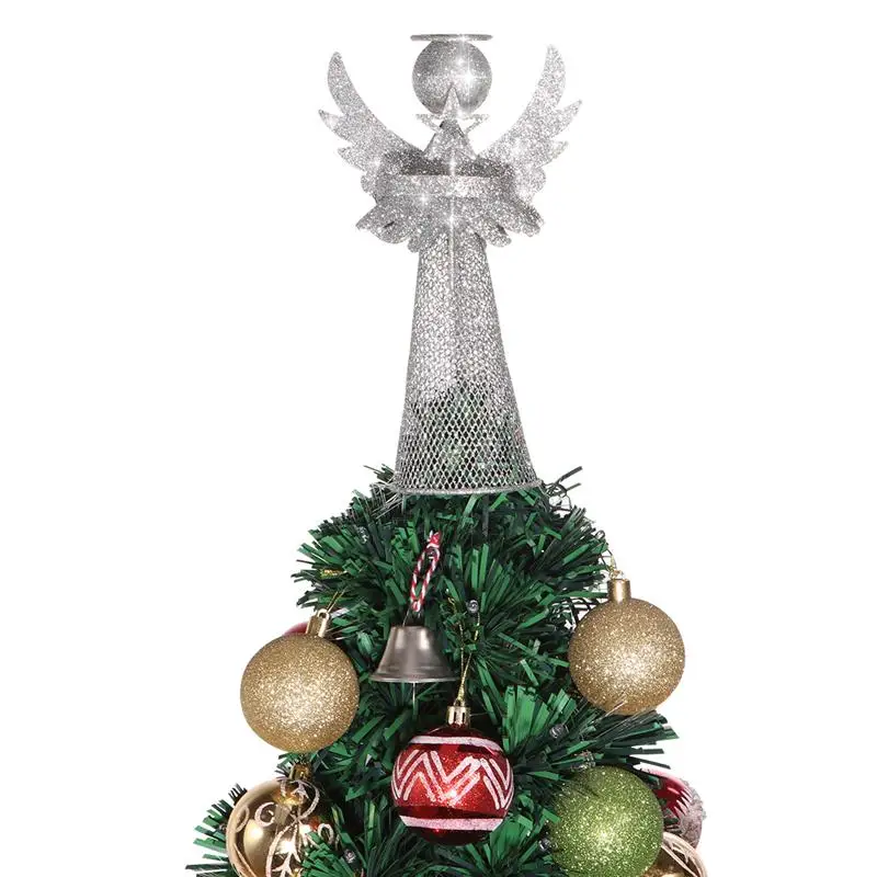 

Amosfun Silver Christmas Tree Topper Treetop Decoration Figure For Festive Home Ornament