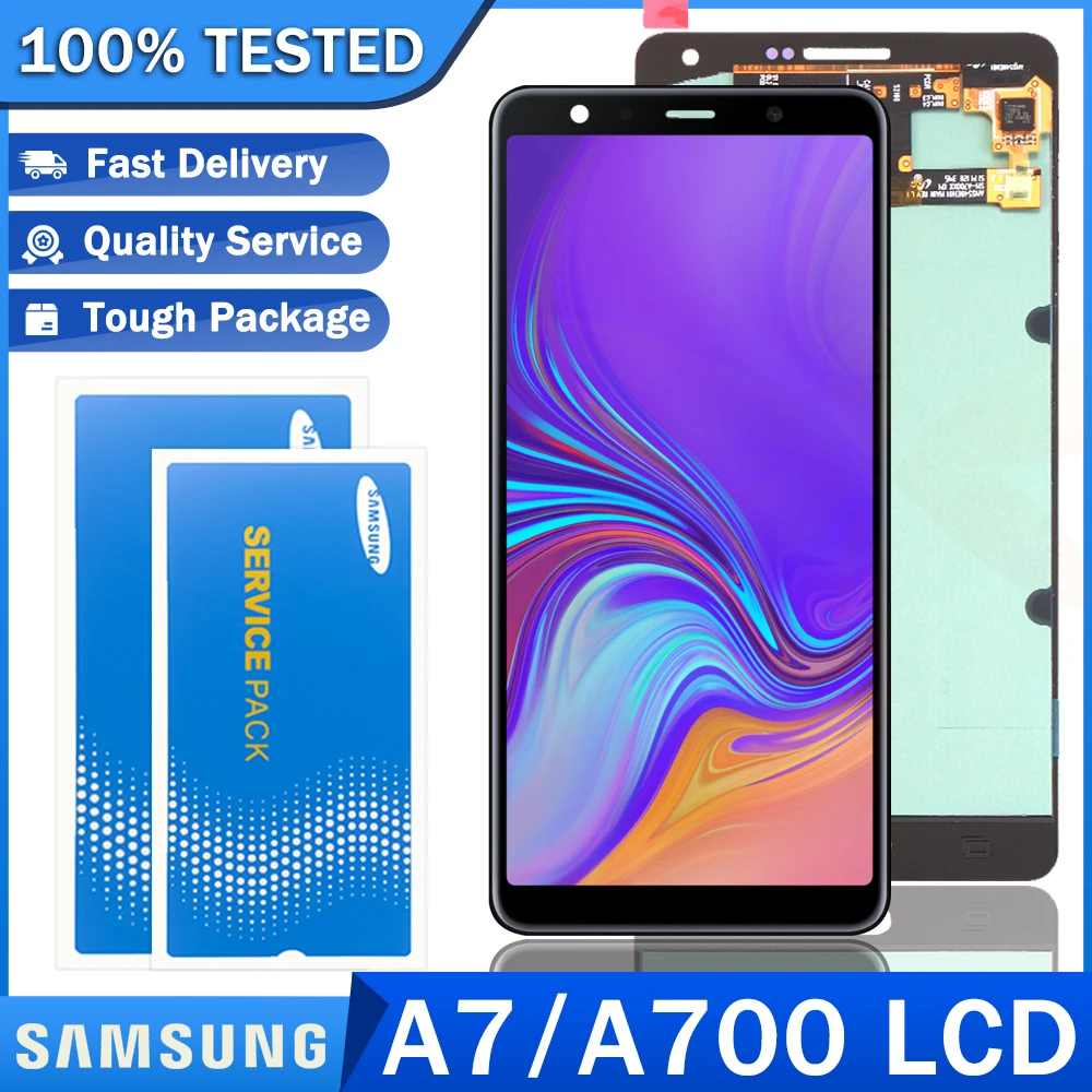 5 ''Оригинальный ЖК-дисплей для SAMSUNG Galaxy A7 2015 A700 A700F A700FD Super AMOLED дисплей