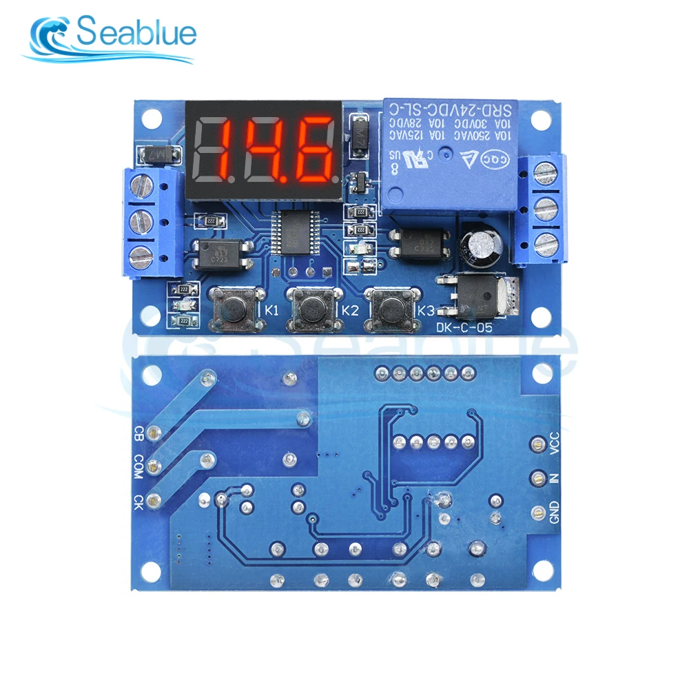 Adjustable LED Digital Display Timer Relay Module for Electronic Automation