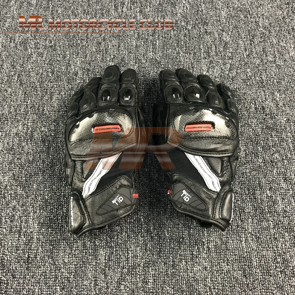 Guantes de moto de fibra de carbono GK-160 para monstar contra Lucha Libre Guantes de caballero - Цвет: black