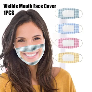 

Visible Mouth Face Cover with Clear Window Visible Expression Face Covers for the Deaf and Dumb PAK55