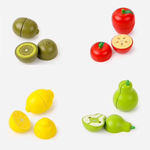 Wooden Toy Cutting Fruit Vegetables
